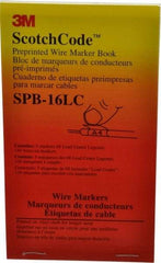 3M - 450 Label, 1.37 Inch Long x 0.22 Inch Wide x 1/4mm Thick, Alphanumeric, Electrical Vinyl Film Book - Black Legend, White Background, 39.2 to 100.4°F, Self Adhesive - Americas Industrial Supply