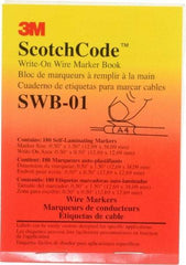 3M - 180 Label, 1/2 Inch Long x 1-1/2 Inch Wide, Write On Book - White Background, Self Laminated - Americas Industrial Supply