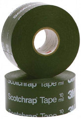 3M - 6" x 100', Black Vinyl Electrical Tape - Series 51, 20 mil Thick, 575 V/mil Dielectric Strength, 40 Lb./Inch Tensile Strength - Americas Industrial Supply