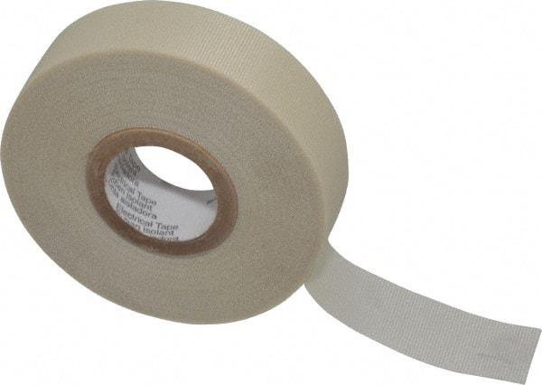 3M - 3/4" x 66', White Glass Cloth Electrical Tape - Series 69, 7 mil Thick, 180 Lb./Inch Tensile Strength - Americas Industrial Supply