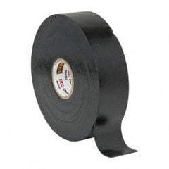 3M - 1" x 30', Black Rubber Electrical Tape - Series 130C, 30 mil Thick, 750 V/mil Dielectric Strength, 7.5 Lb./Inch Tensile Strength - Americas Industrial Supply