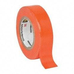 3M - 1/2" x 20', Orange Vinyl Electrical Tape - Series 35, 7 mil Thick, 1,250 V/mil Dielectric Strength, 17 Lb./Inch Tensile Strength - Americas Industrial Supply