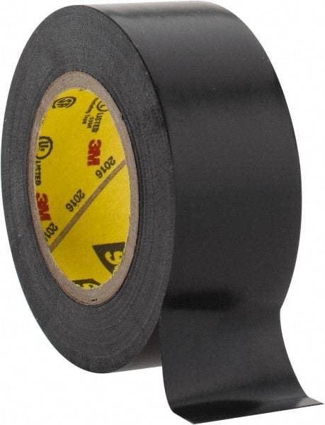 3M - 3/4" x 20', Black Vinyl Electrical Tape - Series 33+, 7 mil Thick, 1,150 V/mil Dielectric Strength, 15 Lb./Inch Tensile Strength - Americas Industrial Supply