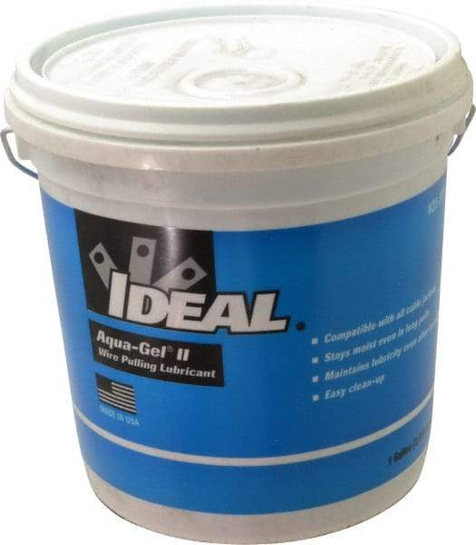 Ideal - 1 Gallon Pail, Blue Wire Pulling Lubricant Gel - 28 to 180°F, RoHS Compliant, UL Listed - Americas Industrial Supply