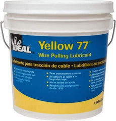 Ideal - 1 Gallon Pail, Yellow Wire Pulling Lubricant Wax - 40 to 120°F, RoHS Compliant, UL Listed - Americas Industrial Supply