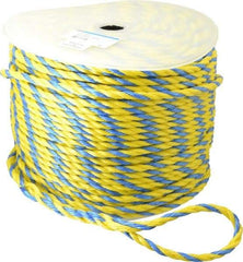 Ideal - 600 Ft. Long, 300 Lb. Load, Polypropylene Rope - 3/8 Inch Diameter, 2,430 Lb. Breaking Strength - Americas Industrial Supply