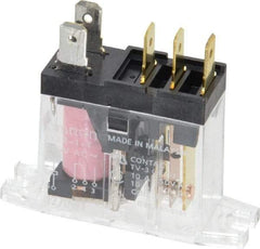 Omron - 5 Pins, 0.9 VA Power Rating, Rectangle Electromechanical Quick Connect General Purpose Relay - 10 Amp at 30 VDC, SPDT, 120 VAC, 45mm Wide x 29.5mm High x 14mm Deep - Americas Industrial Supply