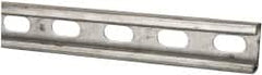 Thomas & Betts - 10' Long x 1-5/8" Wide x 13/16" High, 14 Gauge, Strip Steel, Half Slot Framing Channel & Strut - 0.075" Thick, Pre-Galvanized - Americas Industrial Supply