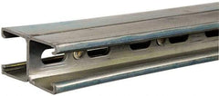 Thomas & Betts - 10' Long x 1-5/8" Wide x 1-5/8" High, 12 Gauge, Strip Steel, Back to Back Half Slot Framing Channel & Strut - 0.105" Thick, Gold Galvanized - Americas Industrial Supply