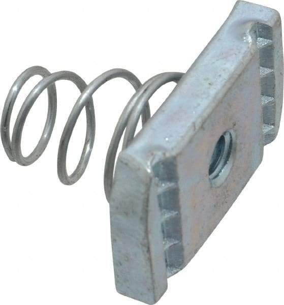 Thomas & Betts - Steel Short Spring Strut Nut - 1/4" Bolt, Used with Thomas & Betts Channel Type B Only - Americas Industrial Supply