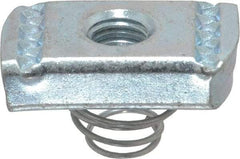 Thomas & Betts - Steel Short Spring Strut Nut - 3/8" Bolt, Used with Thomas & Betts Channel Type B Only - Americas Industrial Supply