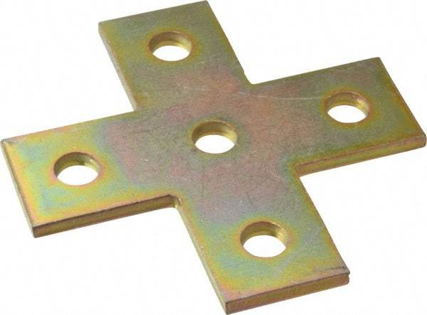 Thomas & Betts - Zinc Dichromate Steel Flat Plate Strut Fitting - Used with Joining Metal Framing Channel & Strut - Americas Industrial Supply