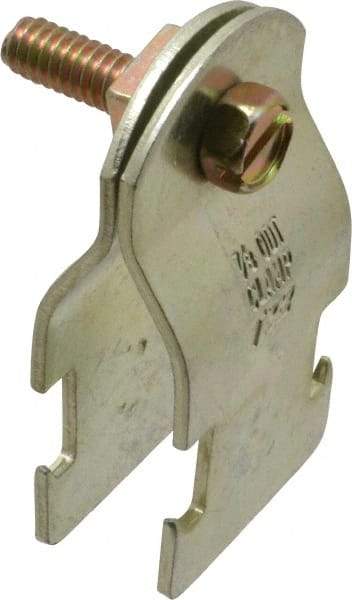 Thomas & Betts - 7/8" Pipe, 16 Gauge" Pipe or Tube Clamp - Gold Galvanized, 650 Lb Capacity - Americas Industrial Supply