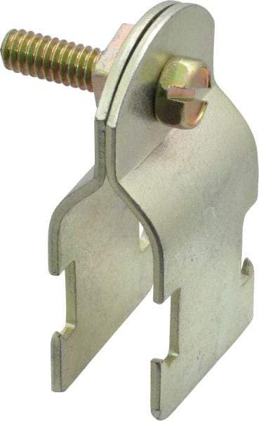 Thomas & Betts - 1/2" Pipe, 14 Gauge" Pipe or Conduit Clamp - Gold Galvanized, Rigid & IMC Conduit - Americas Industrial Supply