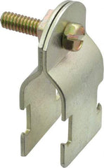 Thomas & Betts - 1/2" Pipe, 14 Gauge" Pipe or Conduit Clamp - Gold Galvanized, Rigid & IMC Conduit - Americas Industrial Supply