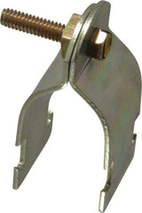 Thomas & Betts - 1" Pipe, 14 Gauge" Pipe or Conduit Clamp - Gold Galvanized, Rigid & IMC Conduit - Americas Industrial Supply