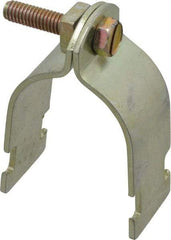 Thomas & Betts - 1-1/2" Pipe, 12 Gauge" Pipe or Conduit Clamp - Gold Galvanized, Rigid & IMC Conduit - Americas Industrial Supply