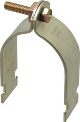 Thomas & Betts - 2-1/2" Pipe, 12 Gauge" Pipe or Conduit Clamp - Gold Galvanized, Rigid & IMC Conduit - Americas Industrial Supply