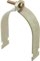 Thomas & Betts - 3-1/2" Pipe, 1/8 Gauge" Pipe or Conduit Clamp - Gold Galvanized, Rigid & IMC Conduit - Americas Industrial Supply