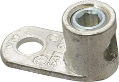 Thomas & Betts - 8-1/0 AWG Noninsulated Lug Connection D Shaped Ring Terminal - 3/8" Stud, 1-1/2" OAL x 47/64" Wide, Tin Plated Copper Contact - Americas Industrial Supply