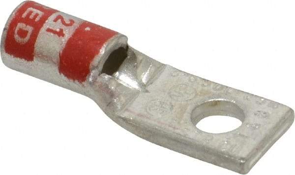 Thomas & Betts - 8 AWG Noninsulated Crimp Connection Square Ring Terminal - #10 Stud, 1.16" OAL x 0.39" Wide, Tin Plated Copper Contact - Americas Industrial Supply