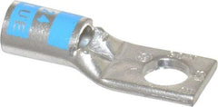 Thomas & Betts - 6 AWG Noninsulated Compression Connection Square Ring Terminal - 1/4" Stud, 1.23" OAL x 0.44" Wide, Tin Plated Copper Contact - Americas Industrial Supply