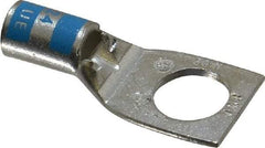 Thomas & Betts - 6 AWG Noninsulated Compression Connection Square Ring Terminal - 3/8" Stud, 1.41" OAL x 0.6" Wide, Tin Plated Copper Contact - Americas Industrial Supply