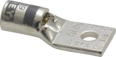 Thomas & Betts - 4 AWG Noninsulated Crimp Connection Square Ring Terminal - #10 Stud, 1.38" OAL x 0.55" Wide, Tin Plated Copper Contact - Americas Industrial Supply