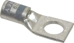 Thomas & Betts - 4 AWG Noninsulated Compression Connection Square Ring Terminal - 3/8" Stud, 1.42" OAL x 0.61" Wide, Tin Plated Copper Contact - Americas Industrial Supply