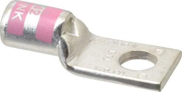 Thomas & Betts - 1/0 AWG Noninsulated Compression Connection Square Ring Terminal - 3/8" Stud, 1.88" OAL x 3/4" Wide, Tin Plated Copper Contact - Americas Industrial Supply