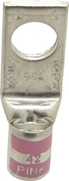 Thomas & Betts - 1/0 AWG Noninsulated Compression Connection Square Ring Terminal - 1/2" Stud, 2.2" OAL x 3/4" Wide, Tin Plated Copper Contact - Americas Industrial Supply