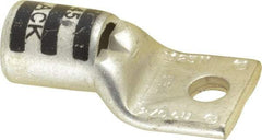 Thomas & Betts - 2/0 AWG Noninsulated Compression Connection Square Ring Terminal - 1/4" Stud, 1.65" OAL x 0.83" Wide, Tin Plated Copper Contact - Americas Industrial Supply