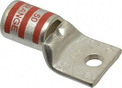 Thomas & Betts - 3/0 AWG Noninsulated Compression Connection Rectangle Ring Terminal - 1/4" Stud, 1-3/4" OAL x 0.92" Wide, Tin Plated Copper Contact - Americas Industrial Supply