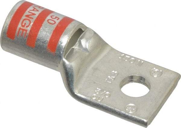 Thomas & Betts - 3/0 AWG Noninsulated Compression Connection Square Ring Terminal - 5/16" Stud, 1.98" OAL x 0.92" Wide, Tin Plated Copper Contact - Americas Industrial Supply