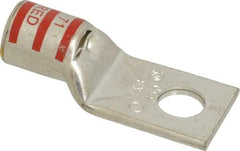 Thomas & Betts - 350 kcmil Wire Noninsulated Compression Connection Square Ring Terminal - 5/8" Stud, 3.21" OAL x 1.36" Wide, Tin Plated Copper Contact - Americas Industrial Supply