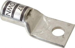 Thomas & Betts - 500 kcmil Wire Noninsulated Compression Connection Square Ring Terminal - 5/8" Stud, 3.63" OAL x 1.61" Wide, Tin Plated Copper Contact - Americas Industrial Supply