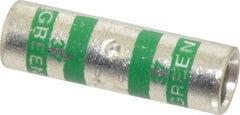 Thomas & Betts - 1 AWG Compatible, Noninsulated, Crimp-On Butt Splice Terminal - 2 Wire Entries, Copper Contacts, Tin Contact Plating, 1-1/2" OAL, Green - Americas Industrial Supply