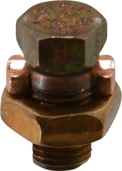 Thomas & Betts - 8 to 6 AWG, Copper Wire Compatible, Copper Alloy, Hex Split Bolt Connector - 31/32" OAL, 15/32" Head Width, 21/32" Base Width - Americas Industrial Supply