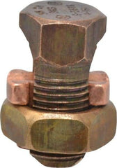 Thomas & Betts - 8 to 3 AWG, Copper Wire Compatible, Copper Alloy, Hex Split Bolt Connector - 1-1/16" OAL, 17/32" Head Width, 23/32" Base Width - Americas Industrial Supply