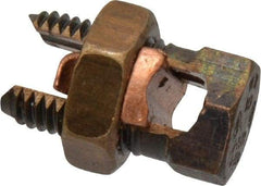 Thomas & Betts - 6 to 2 AWG, Copper Wire Compatible, Copper Alloy, Hex Split Bolt Connector - 1-11/32" OAL, 11/16" Head Width, 7/8" Base Width - Americas Industrial Supply