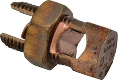 Thomas & Betts - 14 to 1/0 AWG, Copper Wire Compatible, Copper Alloy, Hex Split Bolt Connector - 1-19/32" OAL, 3/4" Head Width, 15/16" Base Width - Americas Industrial Supply