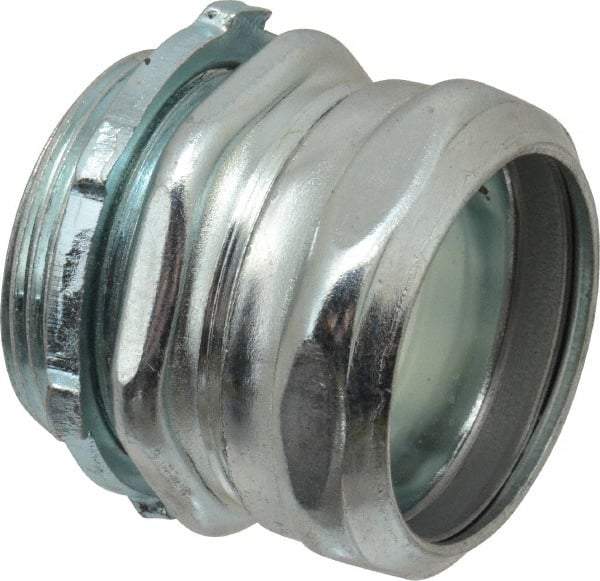 Thomas & Betts - 1-1/2" Trade, Steel Compression Straight EMT Conduit Connector - Noninsulated - Americas Industrial Supply