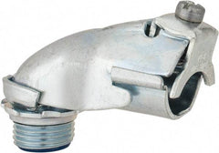 Thomas & Betts - 1/2" Trade, Steel Set Screw Angled FMC Conduit Connector - Insulated - Americas Industrial Supply