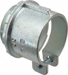 Thomas & Betts - 2" Trade, Malleable Iron Squeeze Clamp Straight FMC Conduit Connector - Noninsulated - Americas Industrial Supply