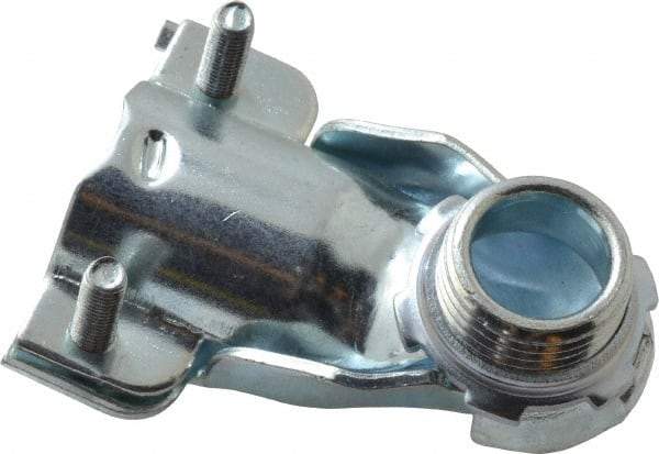 Thomas & Betts - 1/2" Trade, Steel Squeeze Clamp 90° FMC Conduit Connector - Noninsulated - Americas Industrial Supply