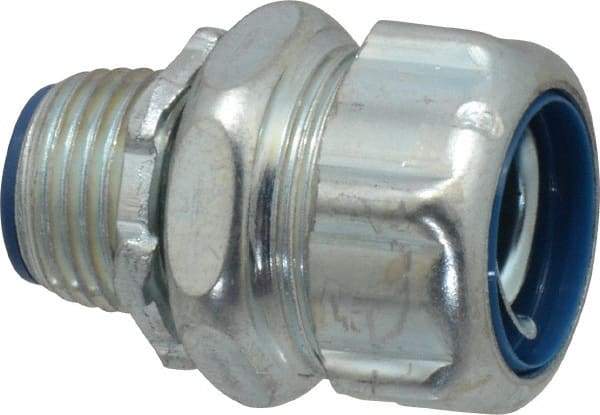 Thomas & Betts - 1/2" Trade, Steel Threaded Straight Liquidtight Conduit Connector - Insulated - Americas Industrial Supply