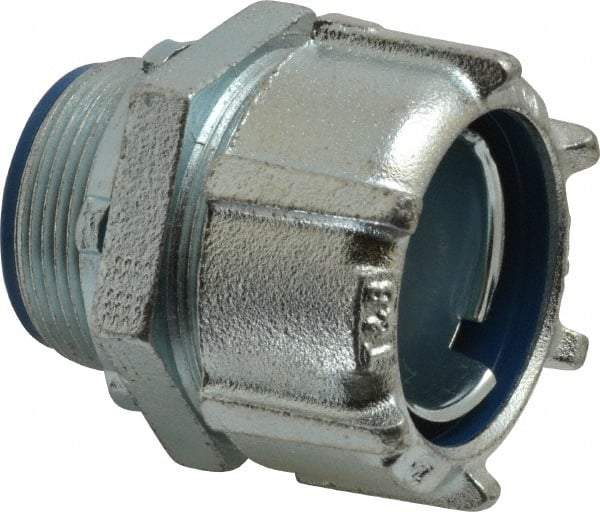 Thomas & Betts - 1-1/2" Trade, Steel Threaded Straight Liquidtight Conduit Connector - Insulated - Americas Industrial Supply