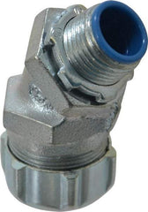 Thomas & Betts - 1/2" Trade, Malleable Iron Threaded Angled Liquidtight Conduit Connector - Insulated - Americas Industrial Supply