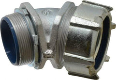 Thomas & Betts - 2" Trade, Malleable Iron Threaded Angled Liquidtight Conduit Connector - Insulated - Americas Industrial Supply