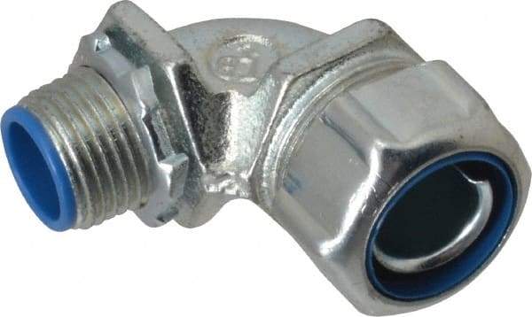 Thomas & Betts - 1/2" Trade, Malleable Iron Threaded Angled Liquidtight Conduit Connector - Insulated - Americas Industrial Supply